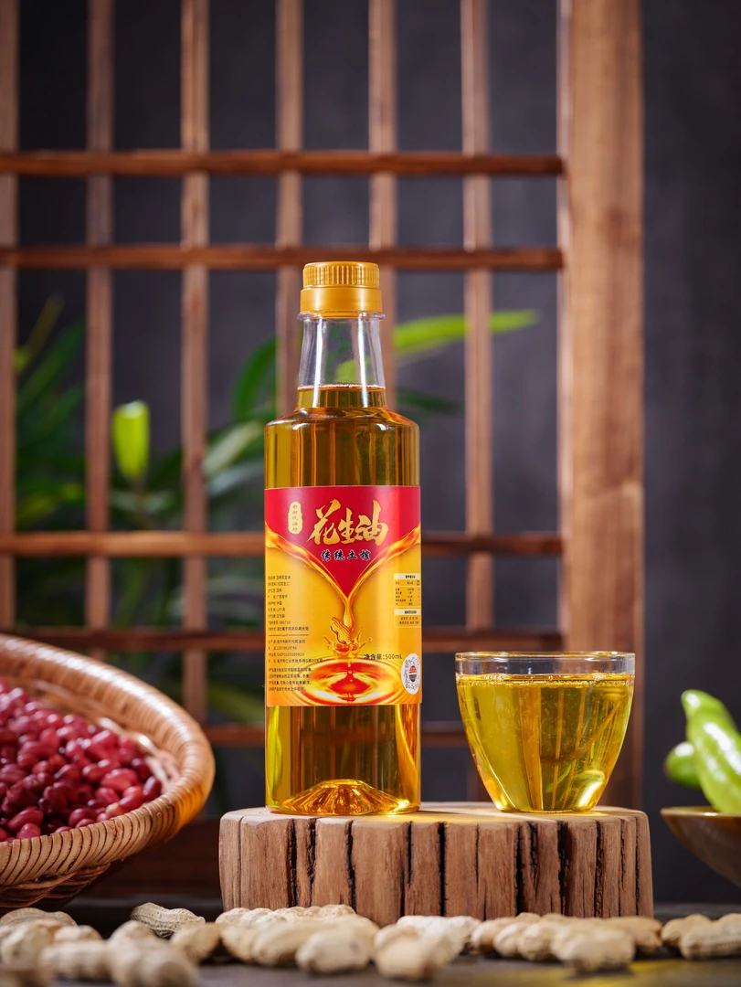 【红花生】新时代油坊500毫升广西土榨花生油熟榨自然纯香