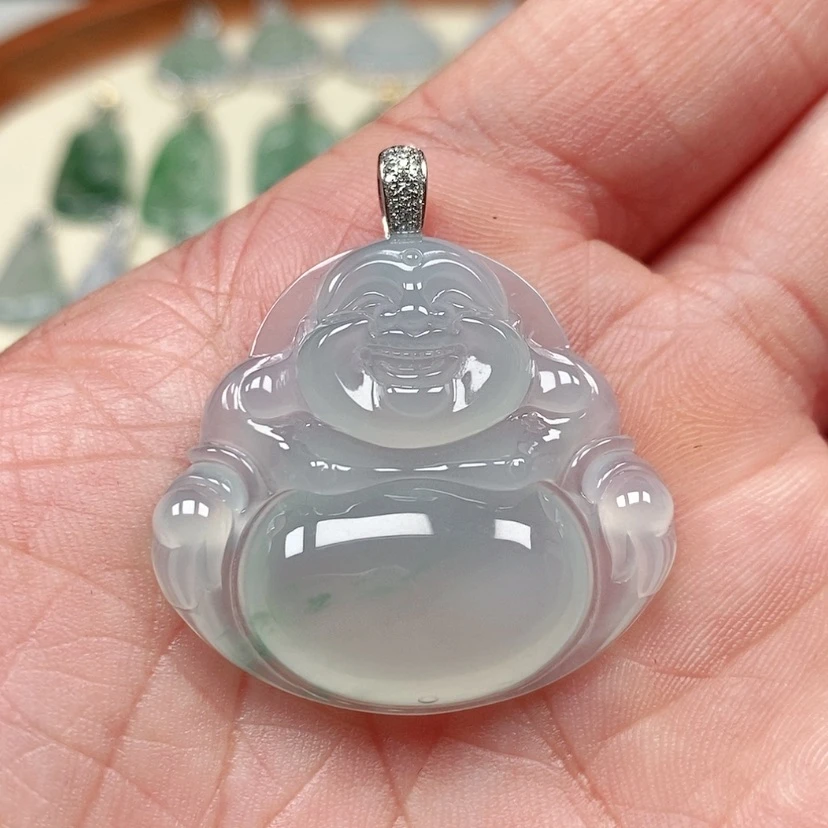 【闪购商品】翡翠吊坠(不含链)18K金镶嵌