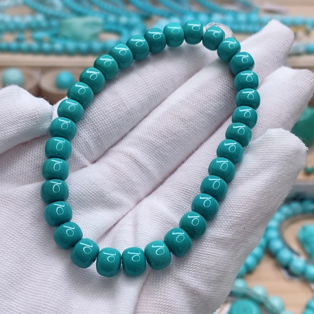 绿松石未镶嵌珠宝奇石6.5mm收藏级