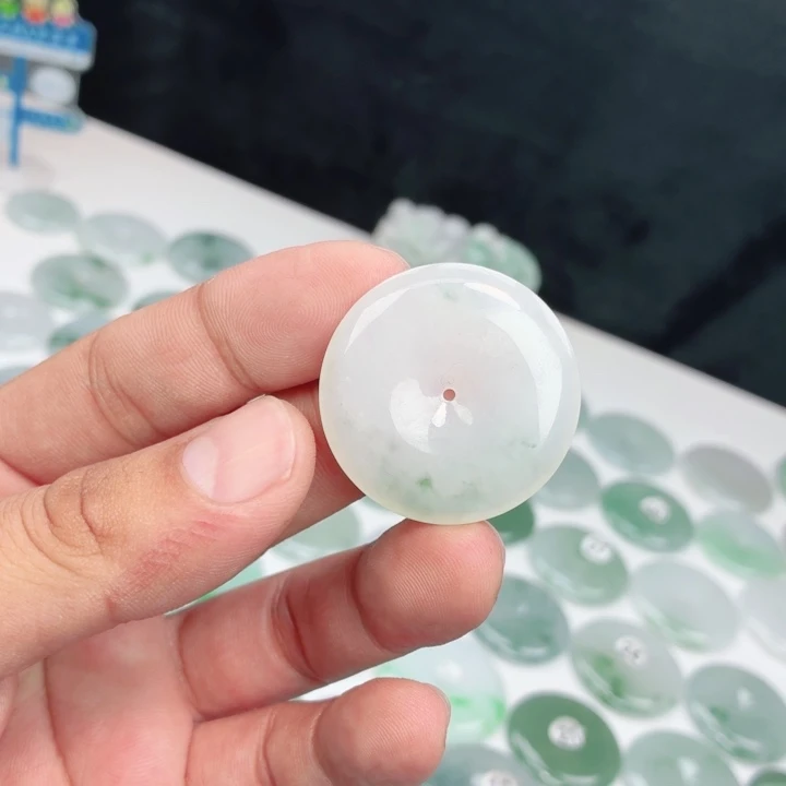 翡翠未镶嵌颈饰缅甸天然A货翡翠34.2-5.8