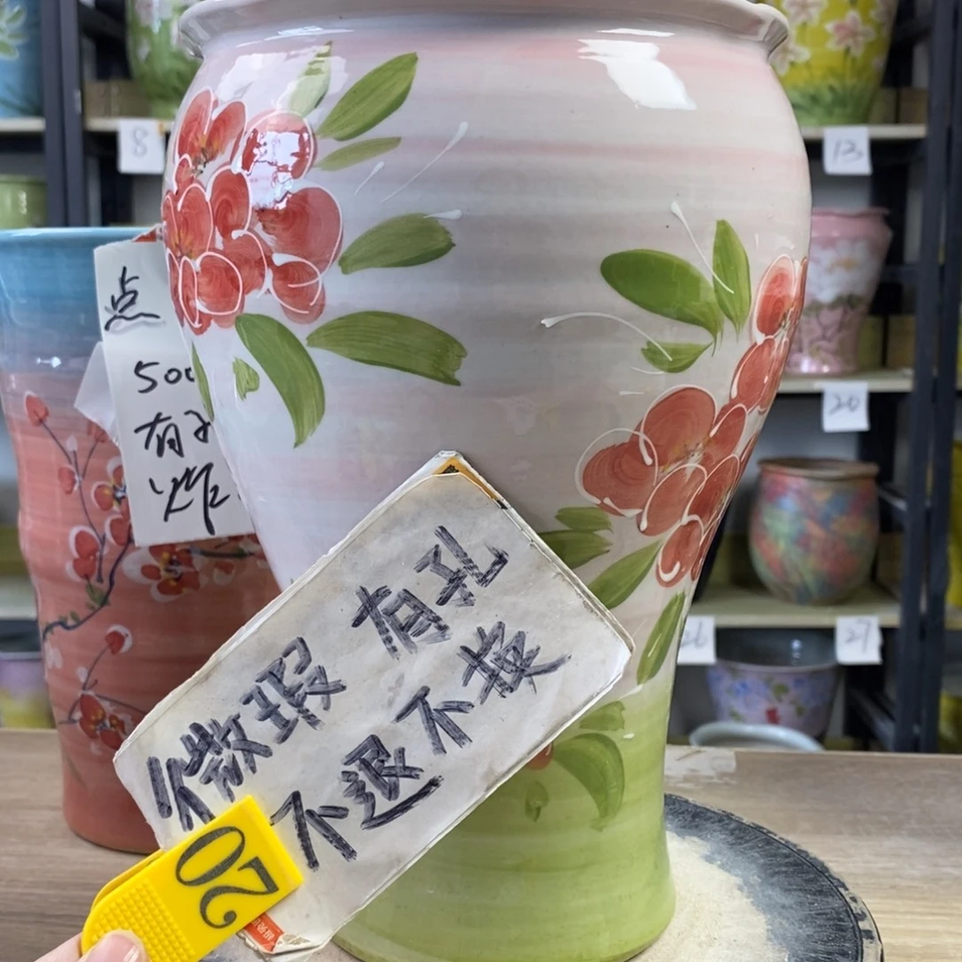 景德镇手工手绘陶瓷花盆