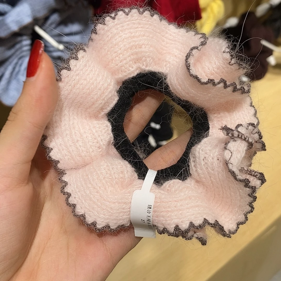非金属布艺兔毛发圈