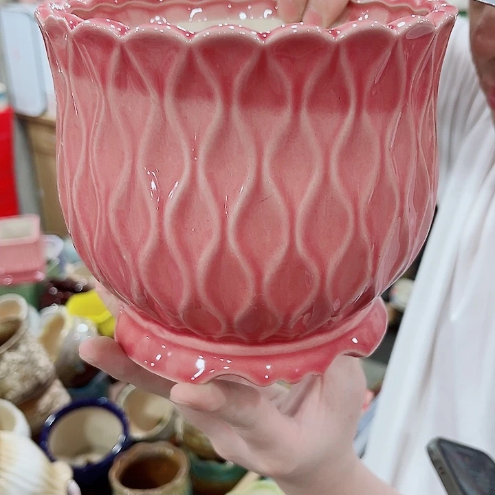 有孔，凑10元包邮陶瓷花盆发货！