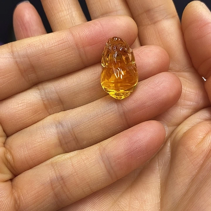 银S925镶嵌颈饰黄晶吊坠