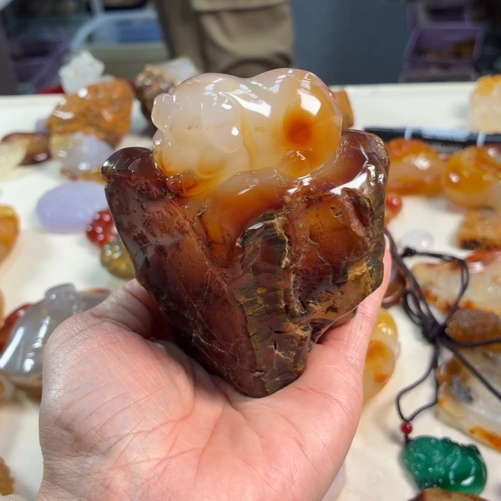 玛瑙/玉髓未镶嵌吊坠(不含链)