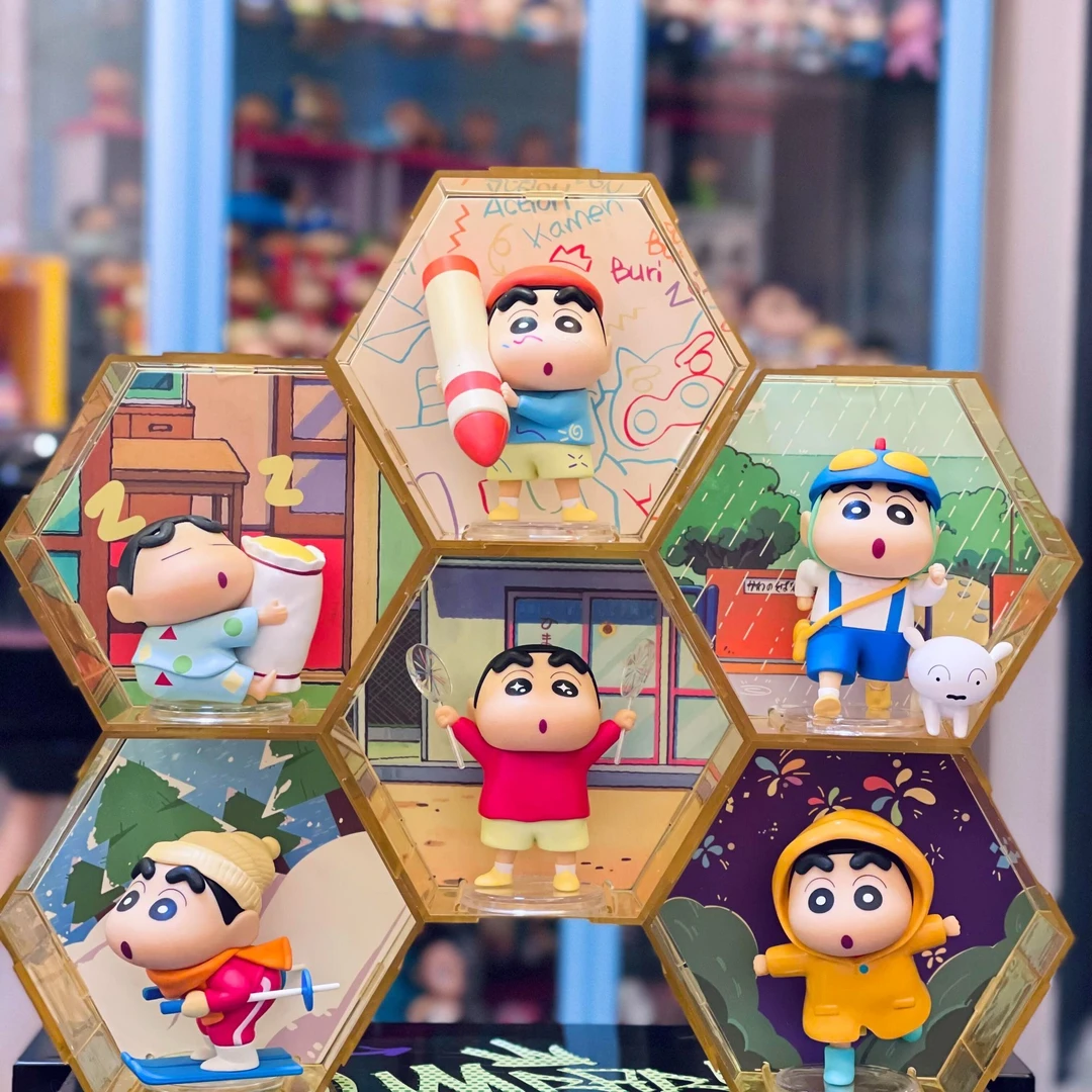 《蜡笔小新趣味666》正版潮流手办公仔玩具确认款式明盒