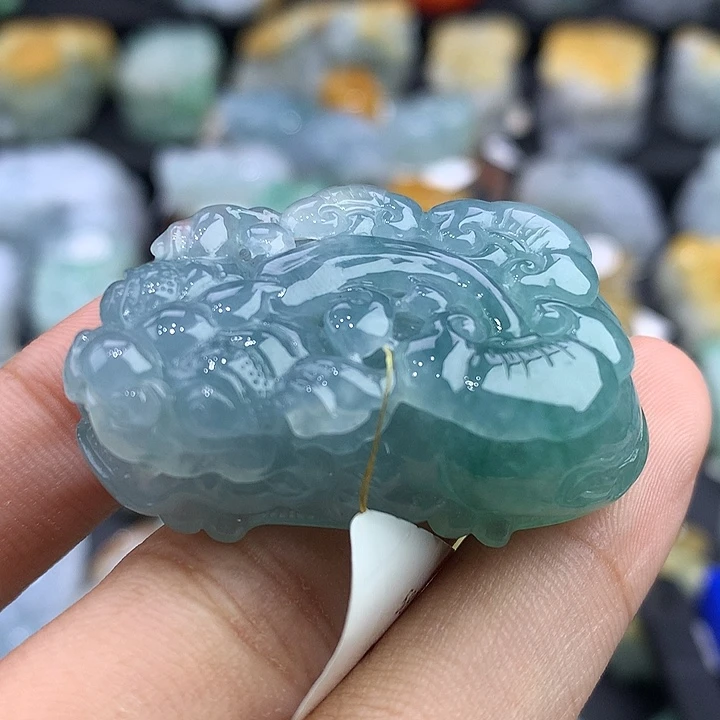 颈饰未镶嵌翡翠天然缅甸翡翠