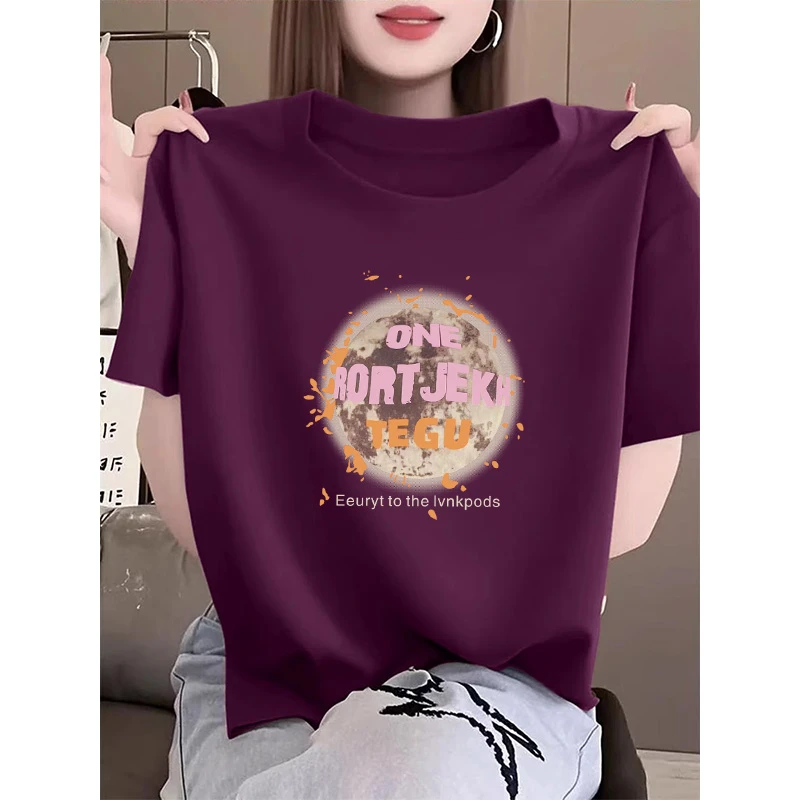 韩版圆领正肩纯棉短袖休闲t恤女夏季外穿百搭减龄显瘦上衣打底衫