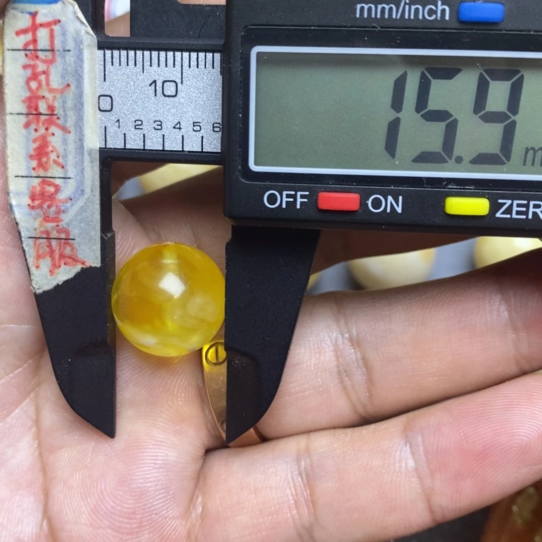 裸石蜜蜡未镶嵌15.9圆珠