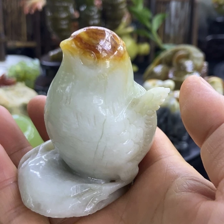 吉***、石材天然岫岩玉玉石小鸡