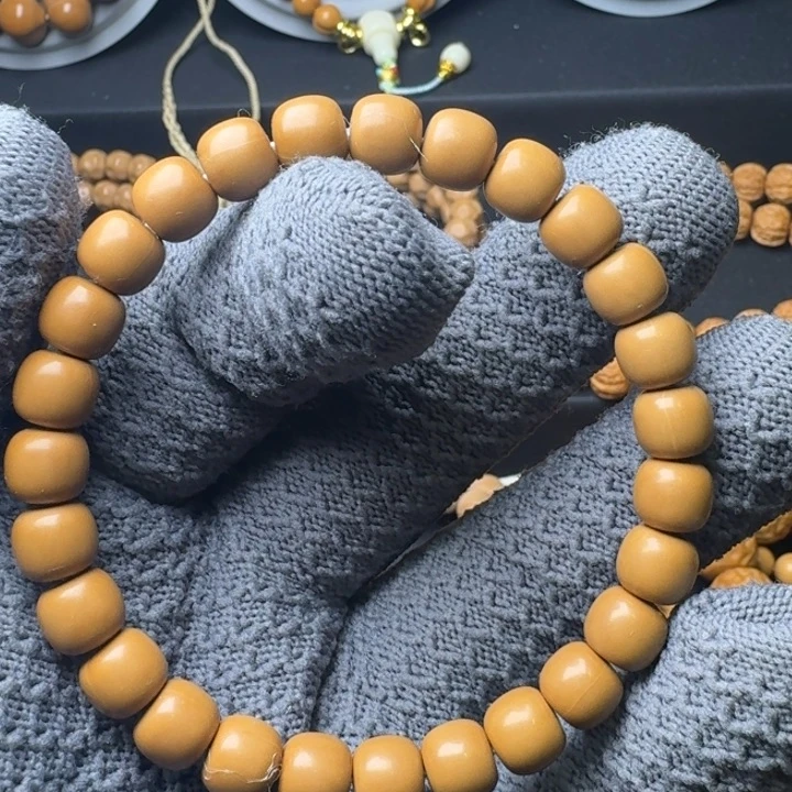 点***点猴头核桃手串道珠玻璃老型