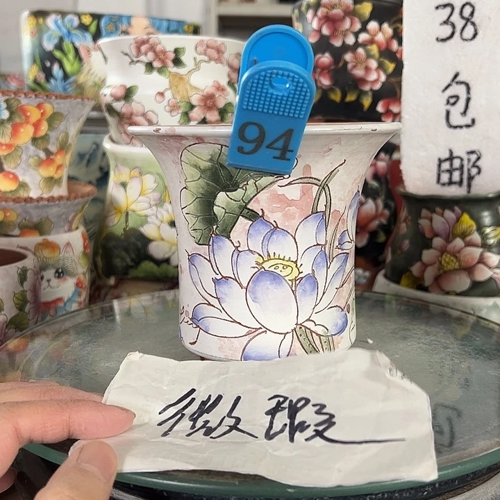 满38包邮 景德镇幸运花盆