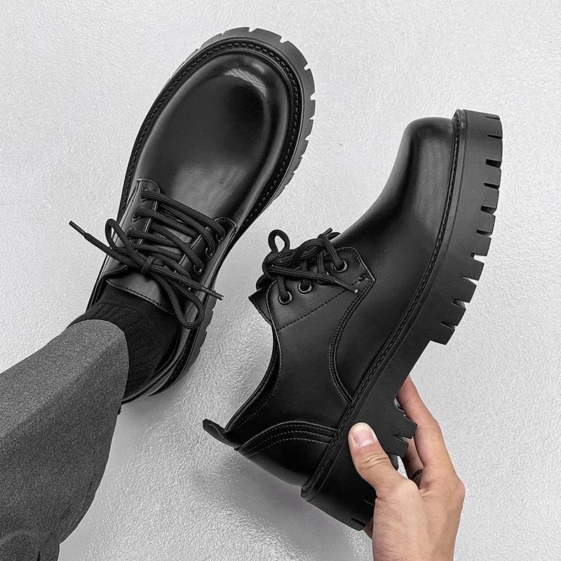 男士皮鞋英伦商务休闲正装德比鞋真皮厚底增高6CM西装结婚新郎鞋