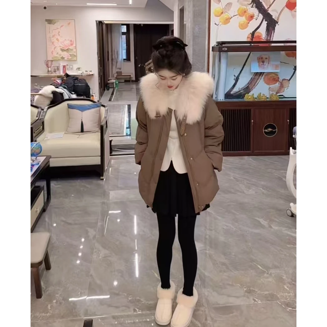 『 暖心雪季H』简约设计百搭时尚高品质厚款羽绒服12237