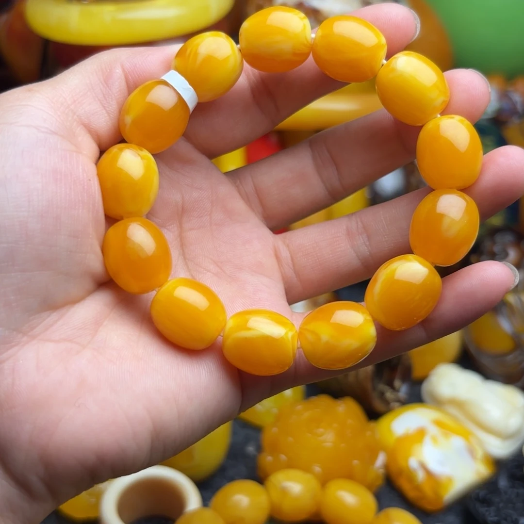 未镶嵌琥珀手串蜜蜡