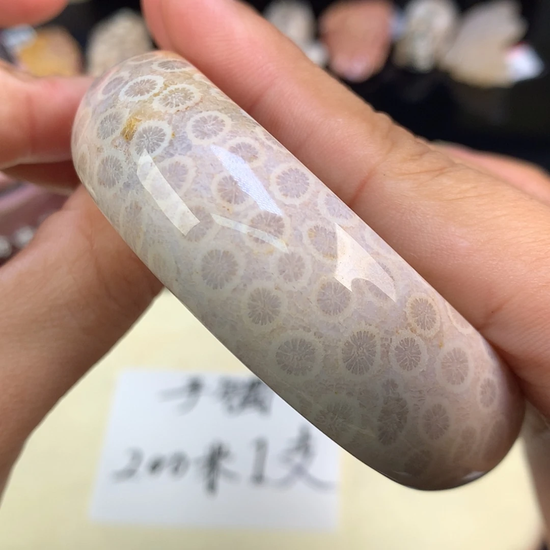 【闪购商品】颈饰未镶嵌硅化珊瑚（珊瑚玉）40号精美手镯57圈