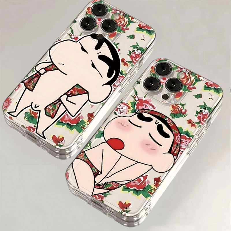 羞涩小新适用iPhone16小米15华为苹果14promax手机壳12太空软壳xr