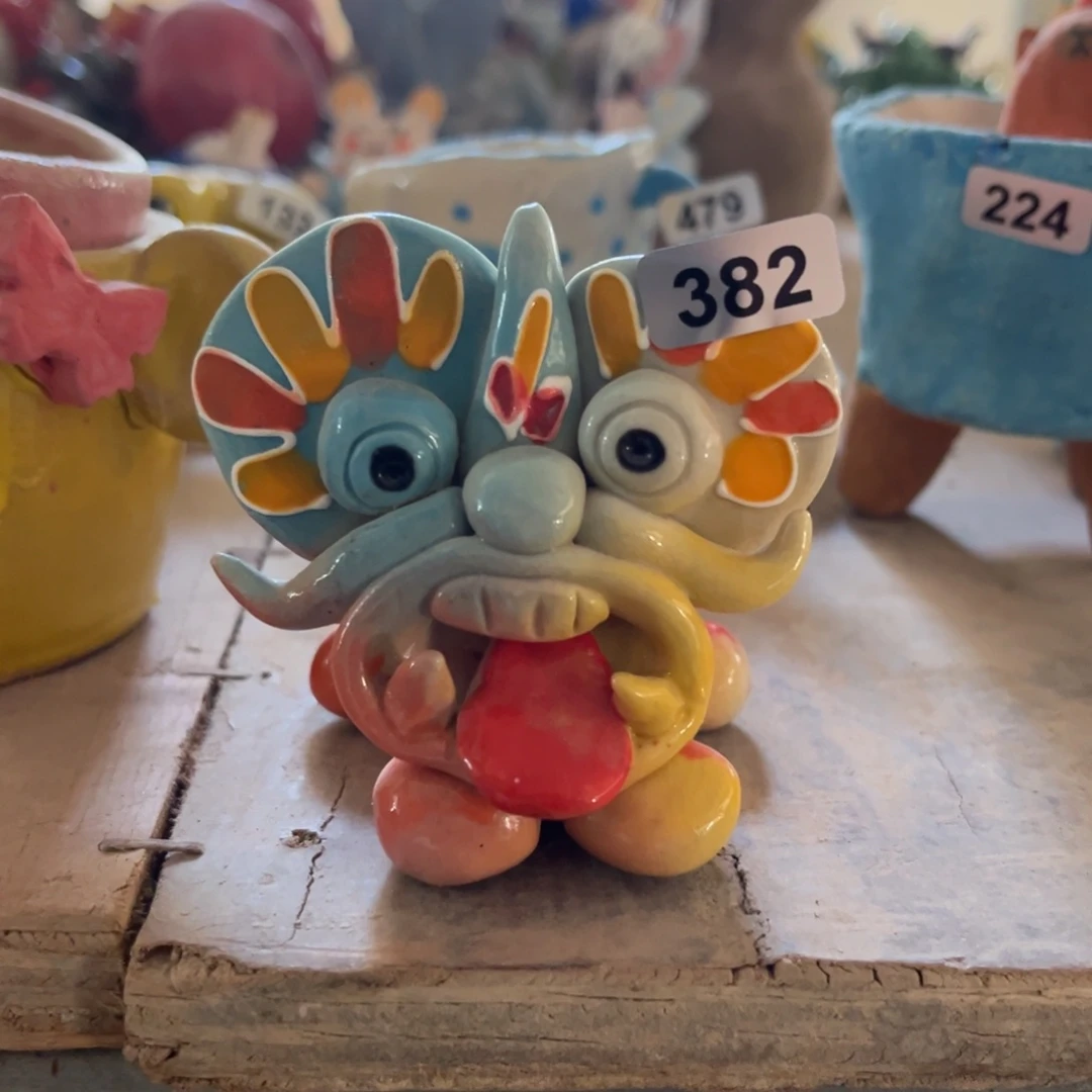 摆件纯手工抽象陶瓷摆件微瑕382