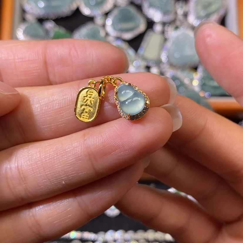 【闪购商品】翡翠颈饰银S925镶嵌天然