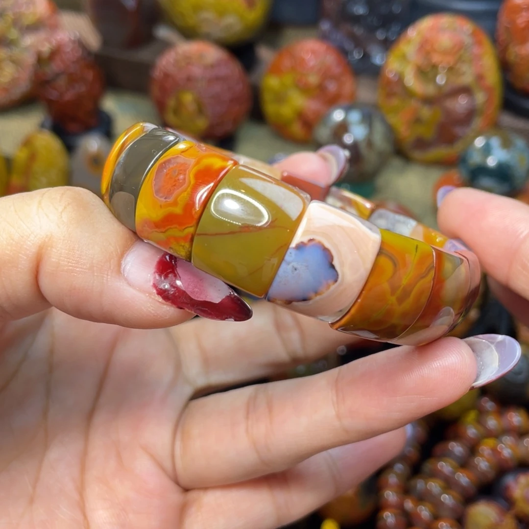 未镶嵌玛瑙/玉髓珠宝奇石品质多宝手牌350福利