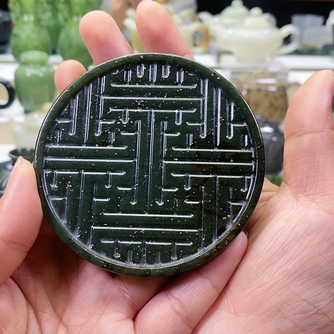 和田玉杯垫未镶嵌