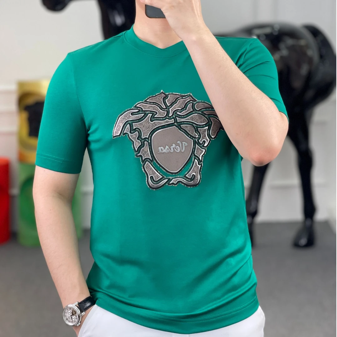 古帝特尼秋冬新款男士潮流韩版个性短袖T恤百搭莫代尔圆领Z+1105