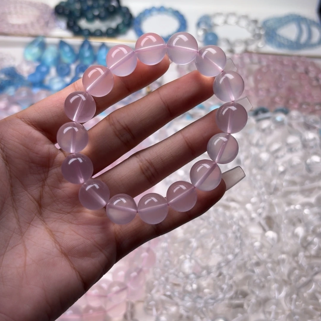 手链未镶嵌水晶粉水晶13咪