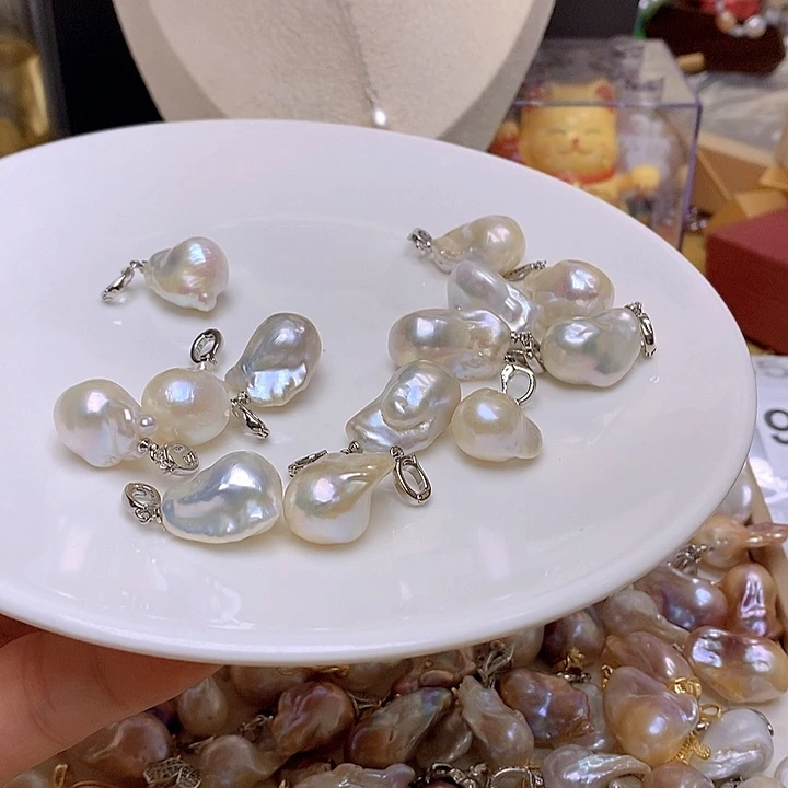 淡水珍珠银S925镶嵌颈饰915