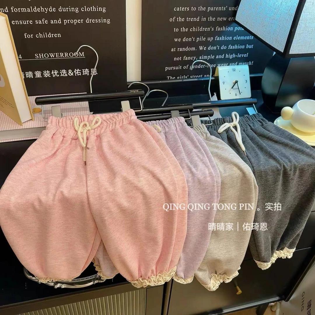 【欧若风】儿童女宝定制溜溜布公主裤春季内里加绒童装垂感宝宝女童