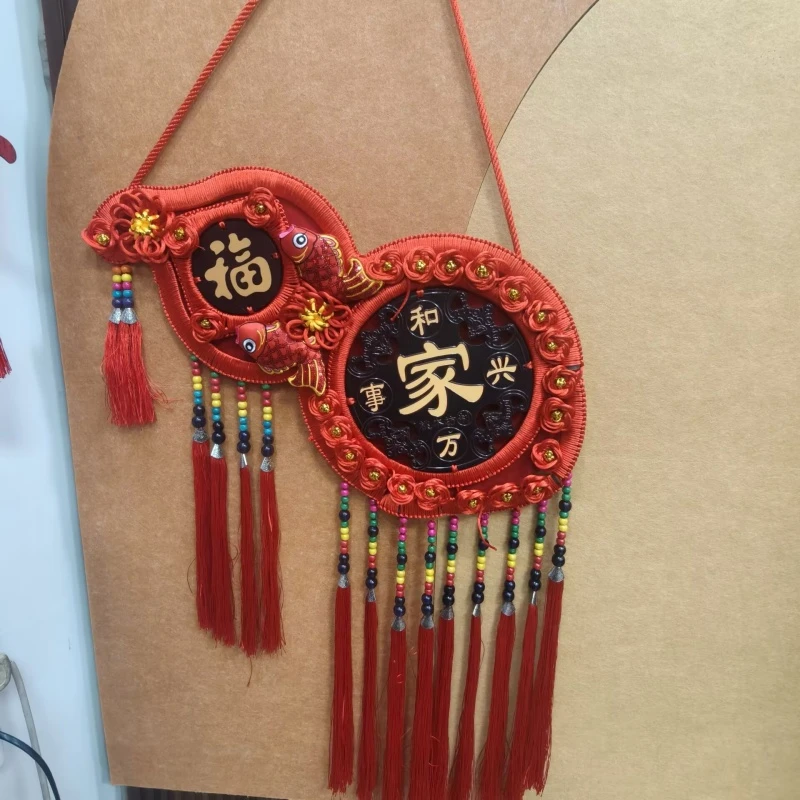 2026年直播专享葫芦彩珠挂件客厅玄关高档精美装饰品