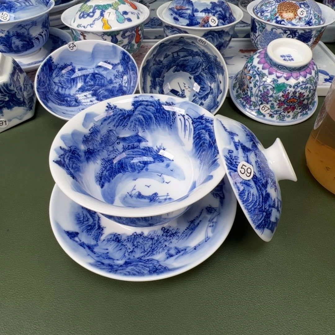 景德镇纯手工纯手绘茶具木木59