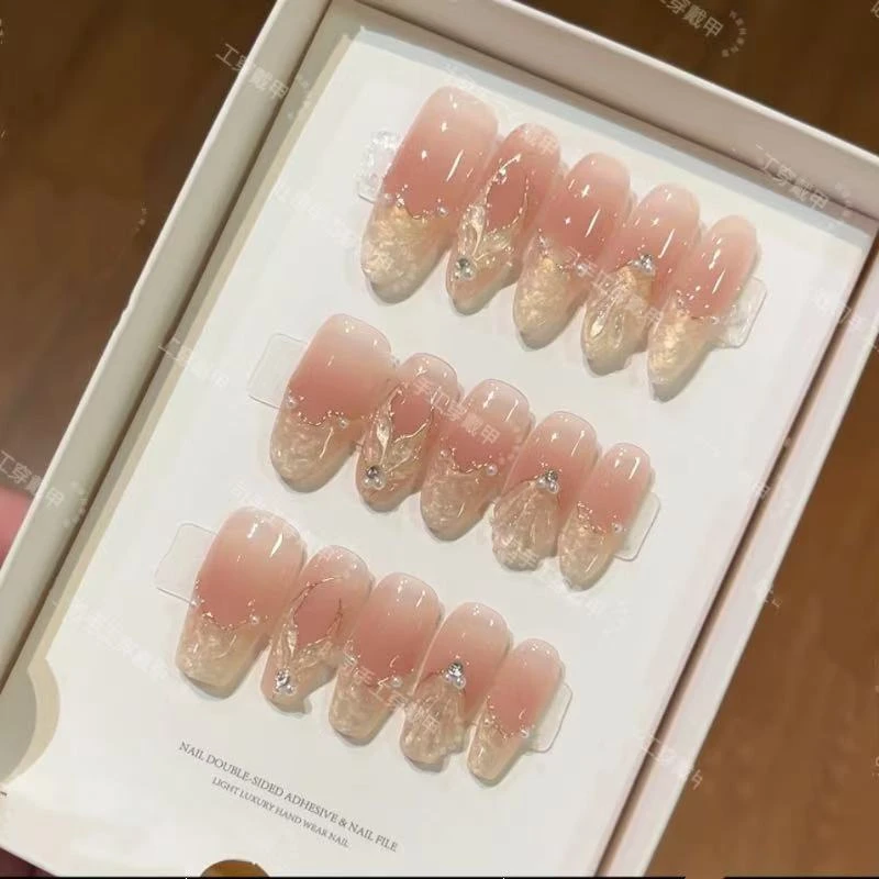 【人鱼故事】纯手工穿戴甲美甲可拆卸穿戴式持久反复使用Th