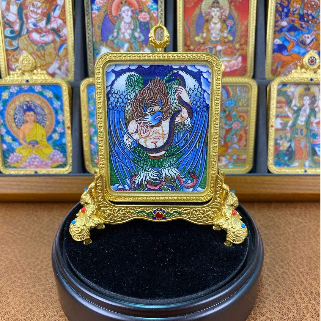 热贡纯手绘唐卡 大鹏鸟唐卡 一物一图