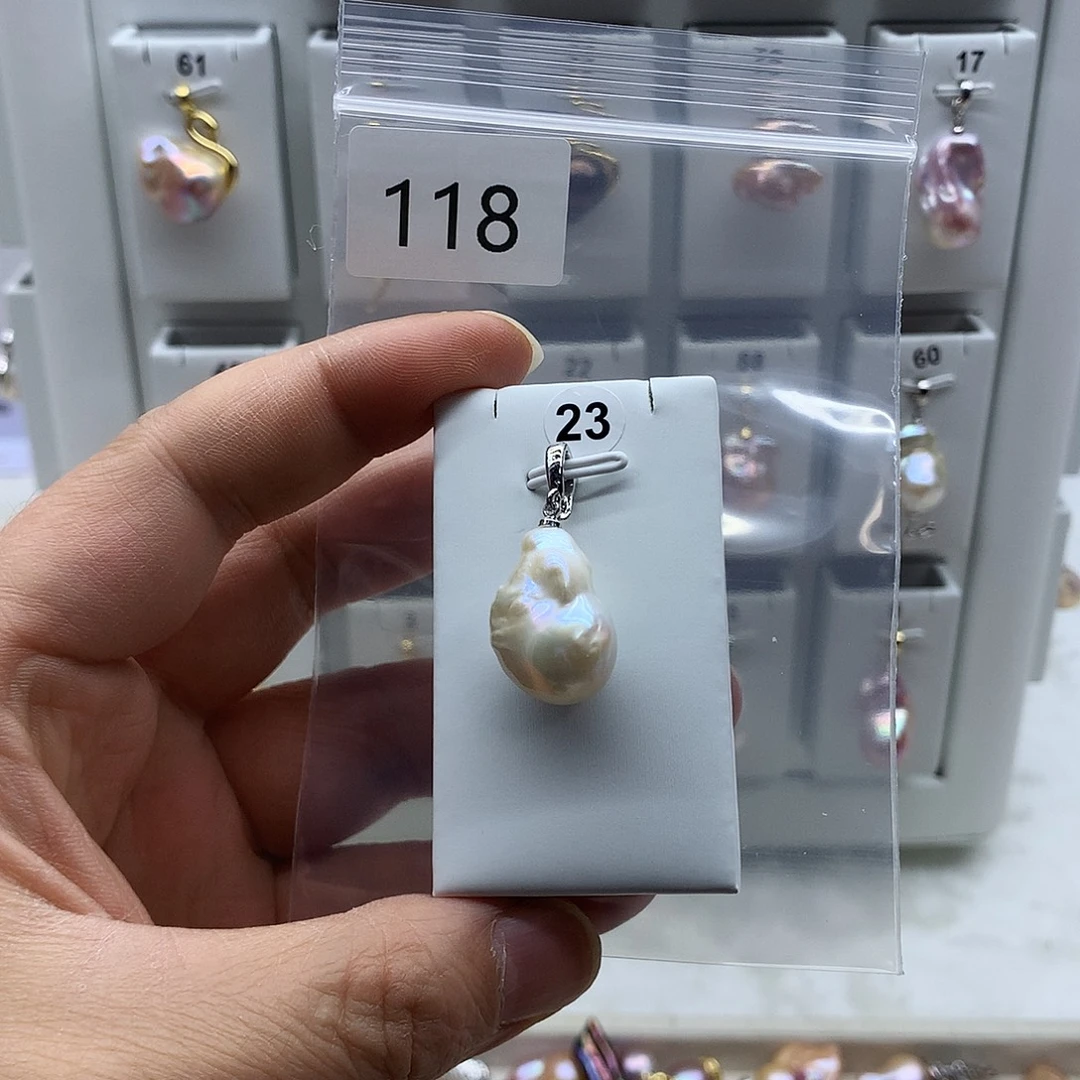 合金淡水珍珠吊坠(不含链)