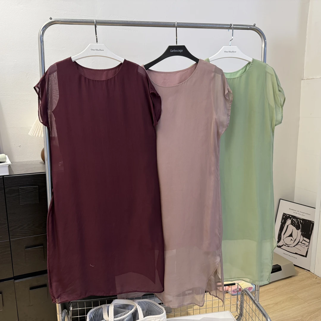 100真丝中长款连衣裙4795（ZSQ-1001）