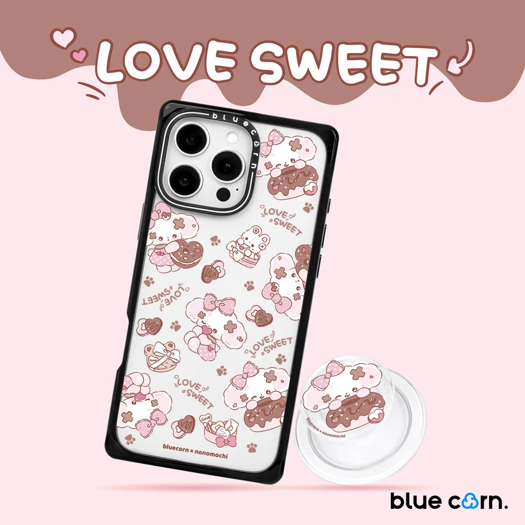 Bluecorn联名款nono巧克力爱恋 黑糖适用iPhone16/15ProMax手机壳