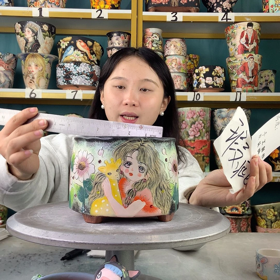 陶景德镇手工花盆81