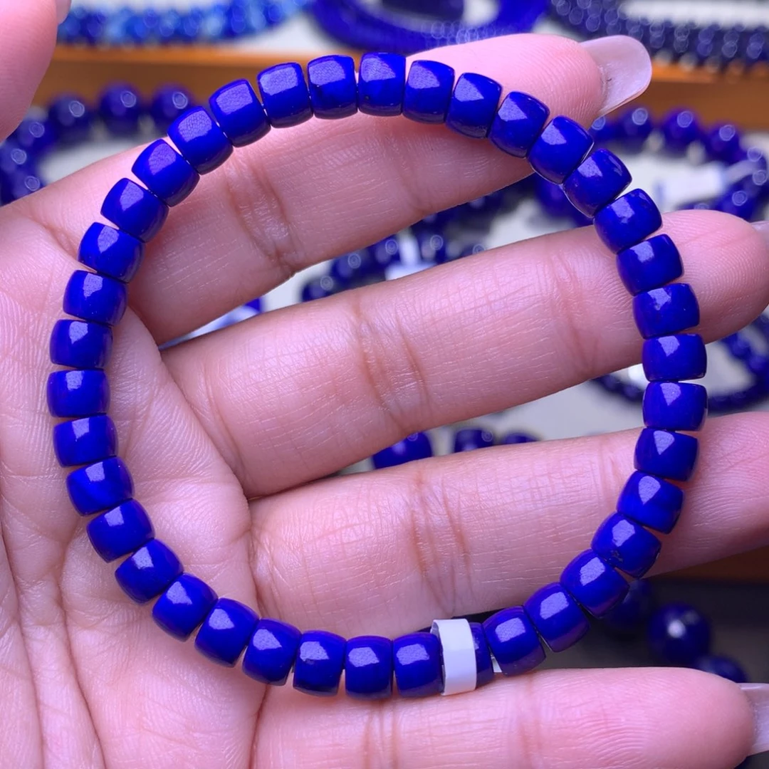 青金石未镶嵌手串6m