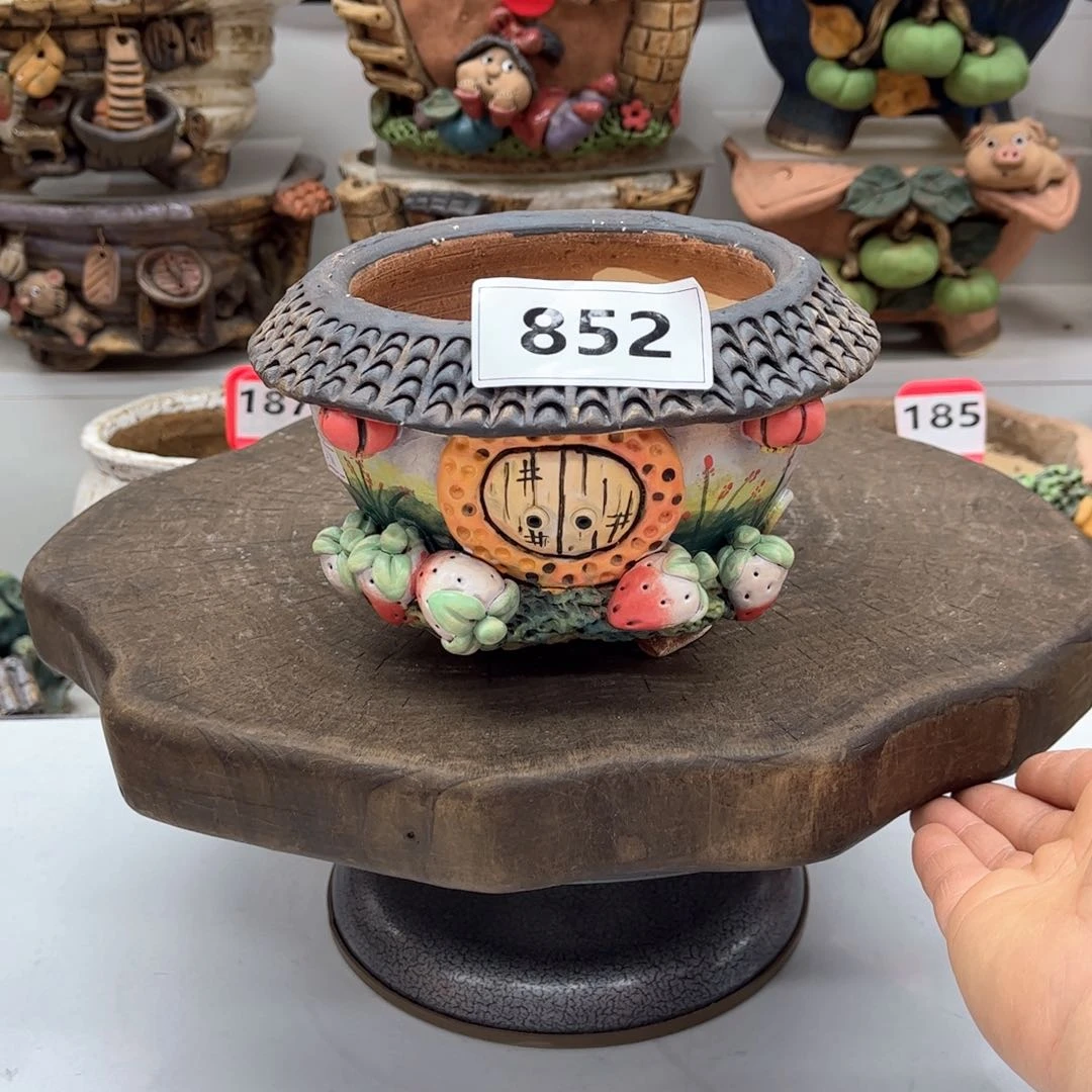 红陶8****6花盆852粗陶粗陶9456