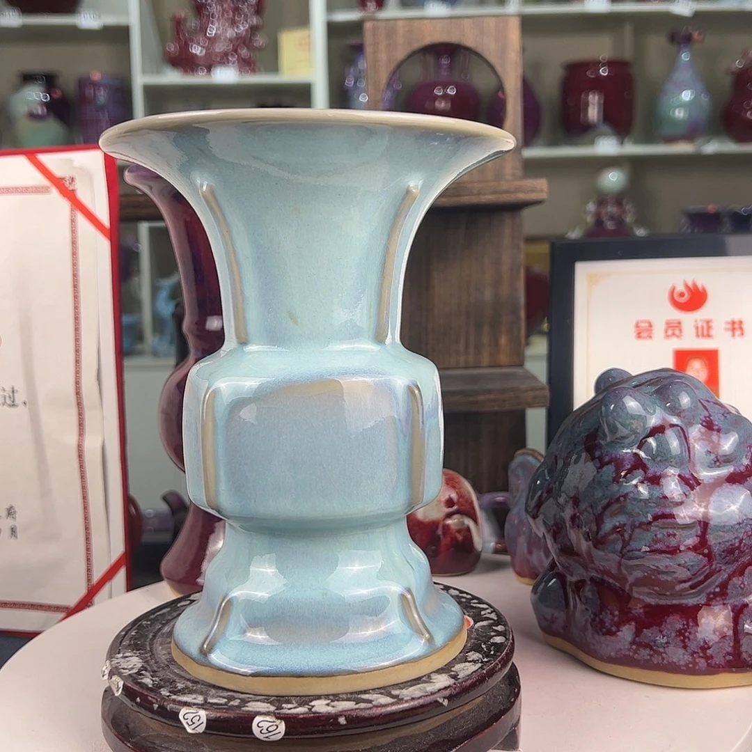 摆件郑家钧窑摆件微瑕