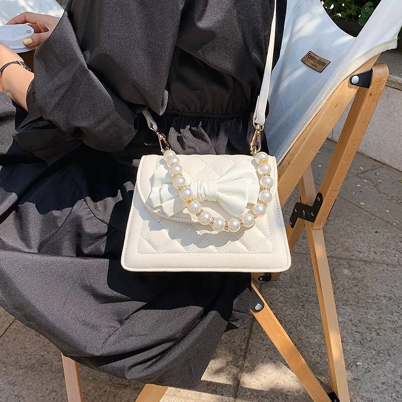 DJ6韩式手提-单肩-斜挎格子斜挎包白色气质链条包cs夏天