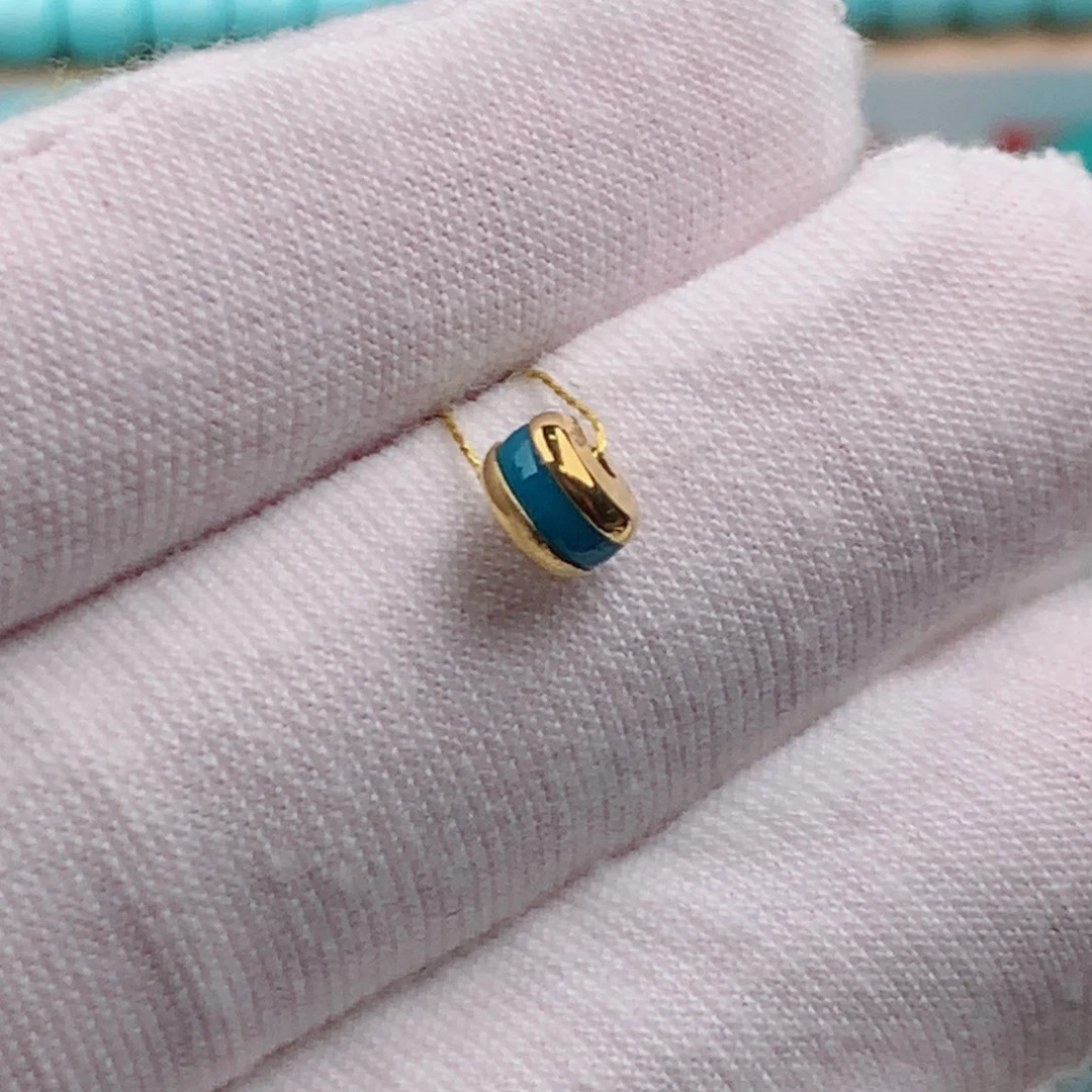 绿松石18K金镶嵌发饰