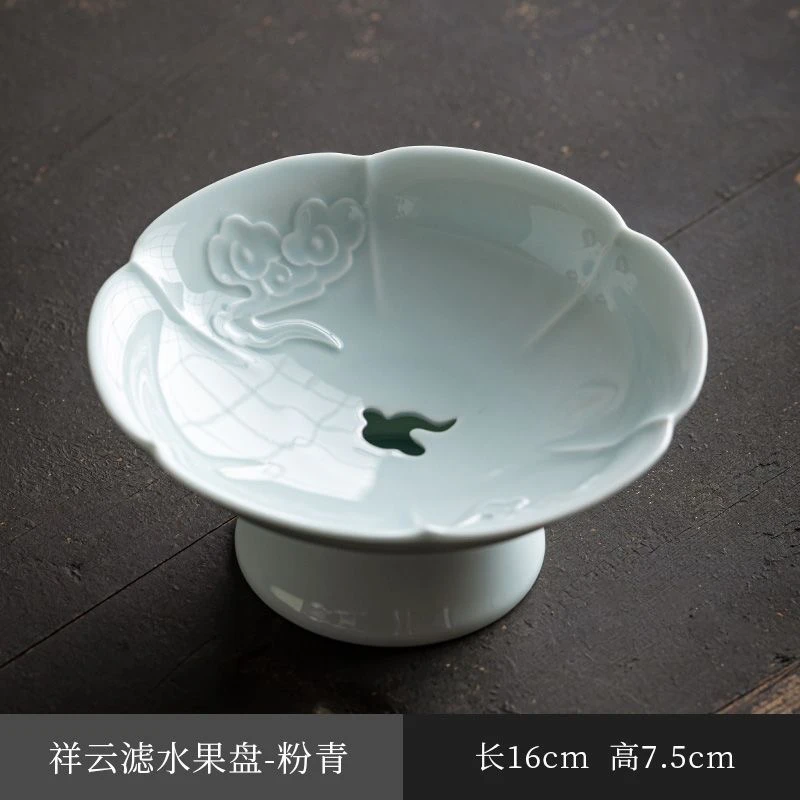 祥云分体可水养花瓶 佛手禅意清供底座