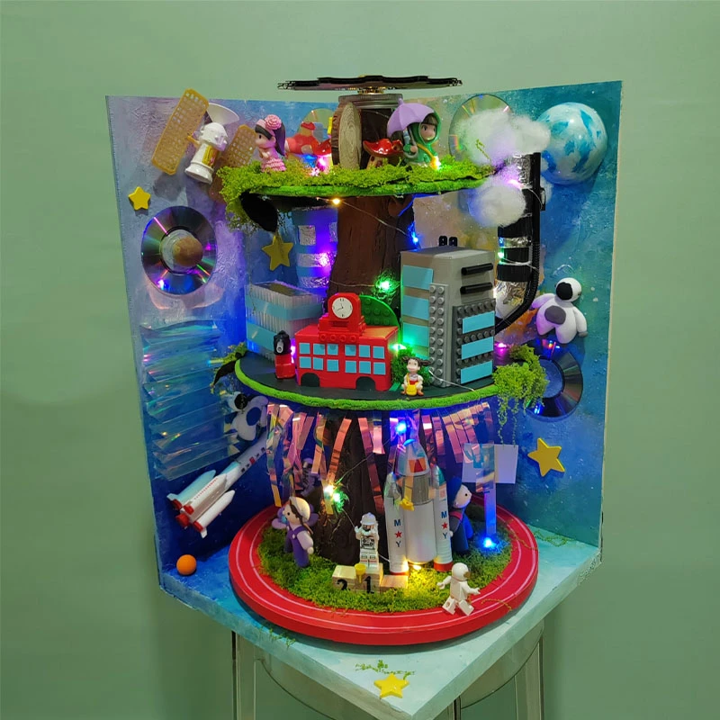 儿童创意手工制作diy 保护环境 未来城科技、学校城定制