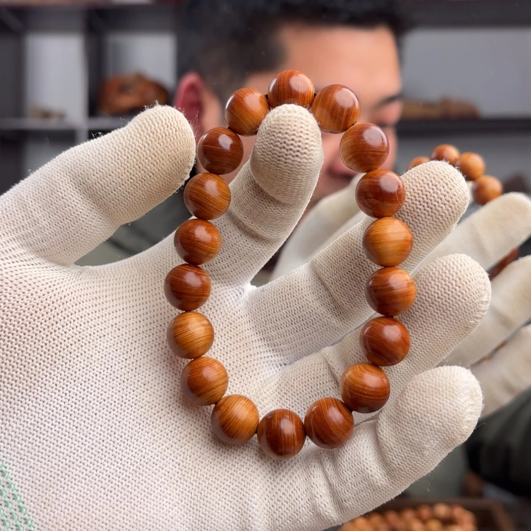 柏木（崖柏）手串/手链1.2红油蚕丝纹