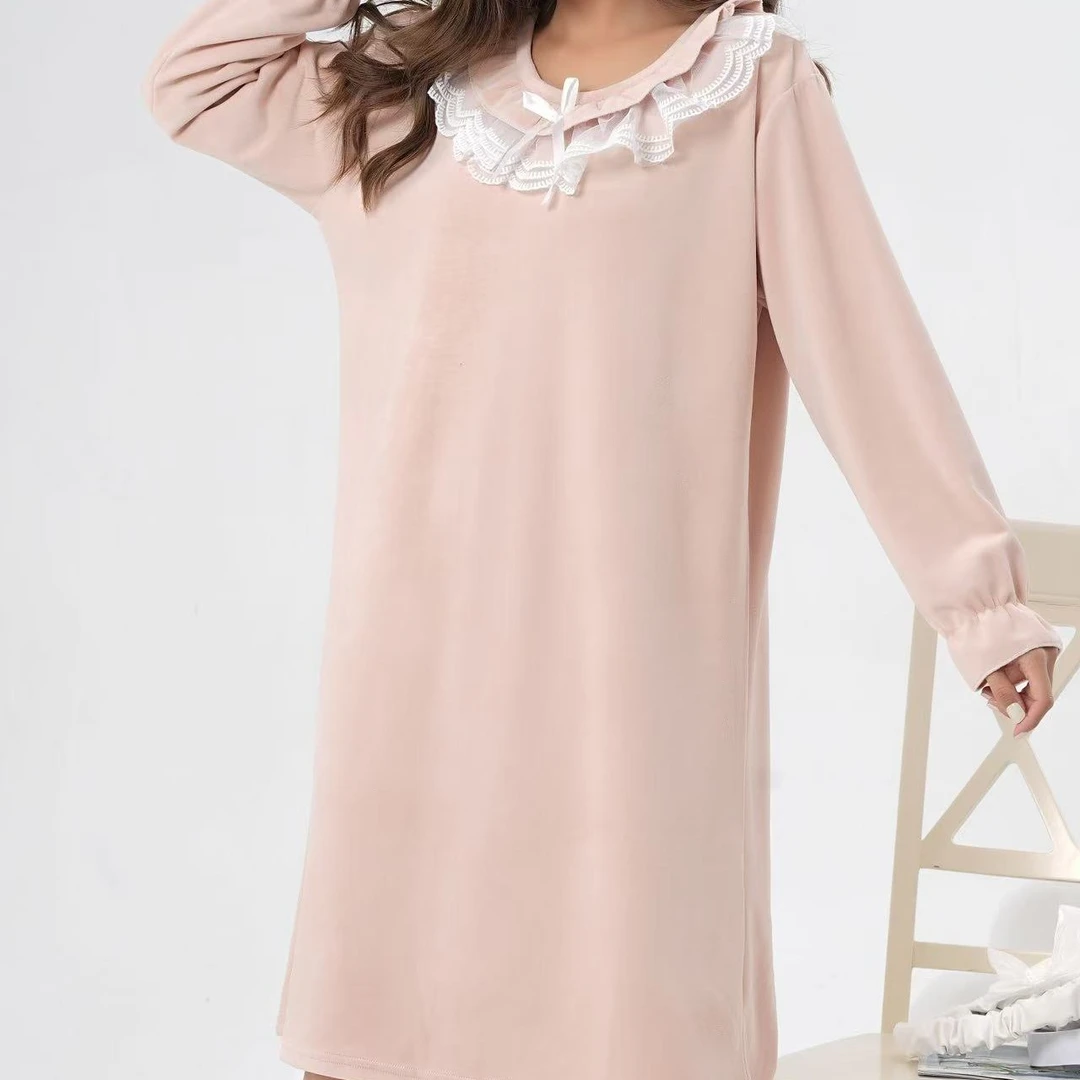 2399新款超细绒软糯甜美保暖睡裙