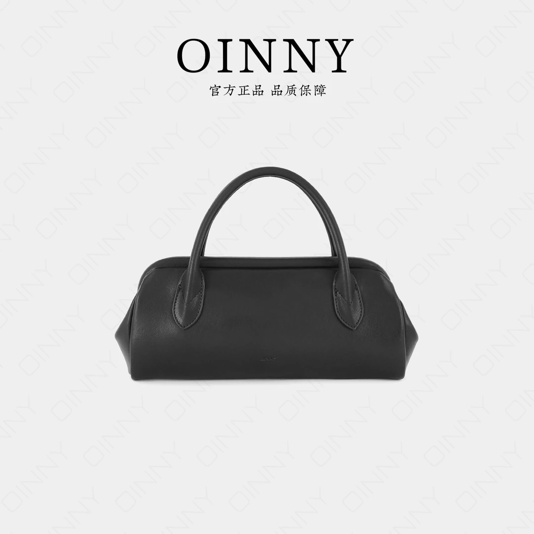 【oinny】小众设计极简时髦牛皮手提法棍包6520-