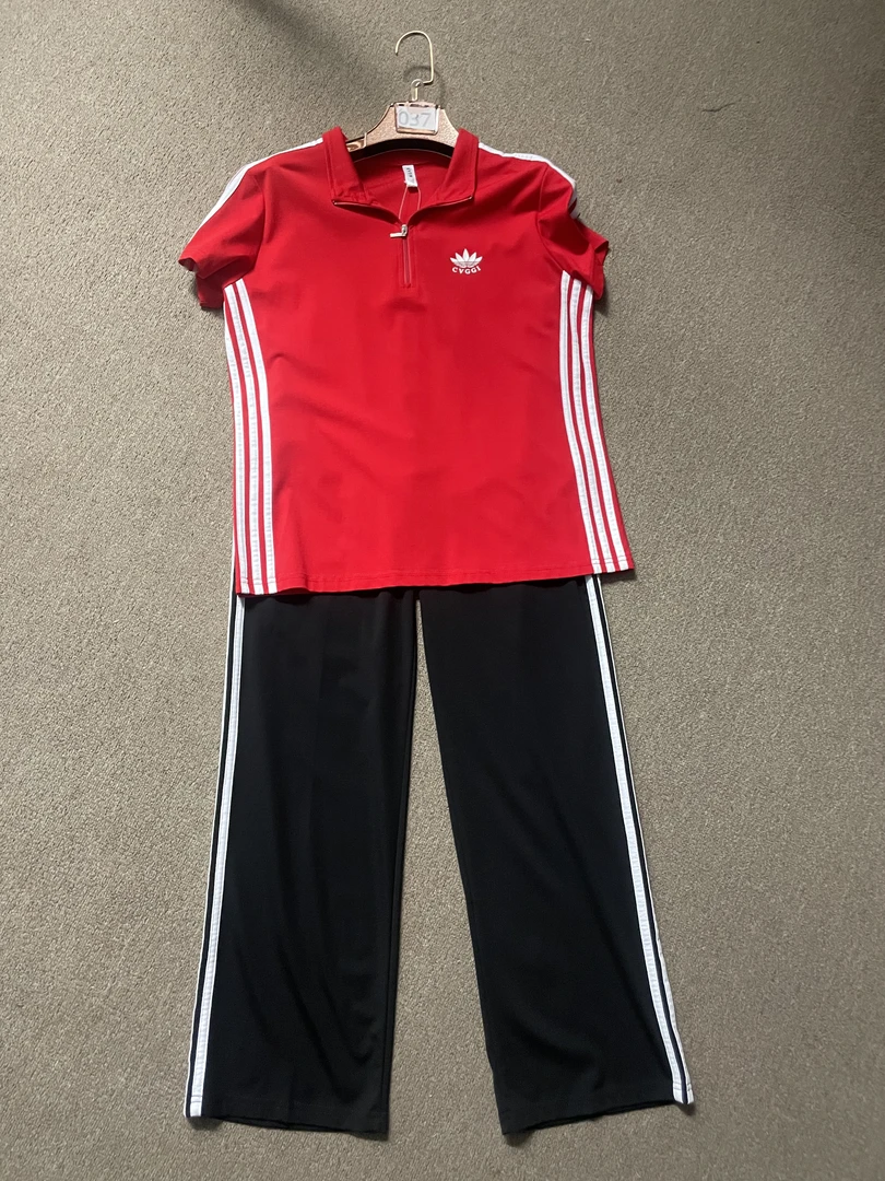 2025夏季显瘦短袖休闲套装运动套装女套装休闲运动服女两件套8237