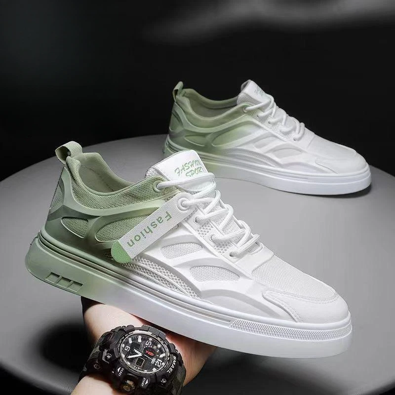男鞋2024秋季男款休闲板鞋轻便运动渐变鞋百搭时尚低帮潮鞋