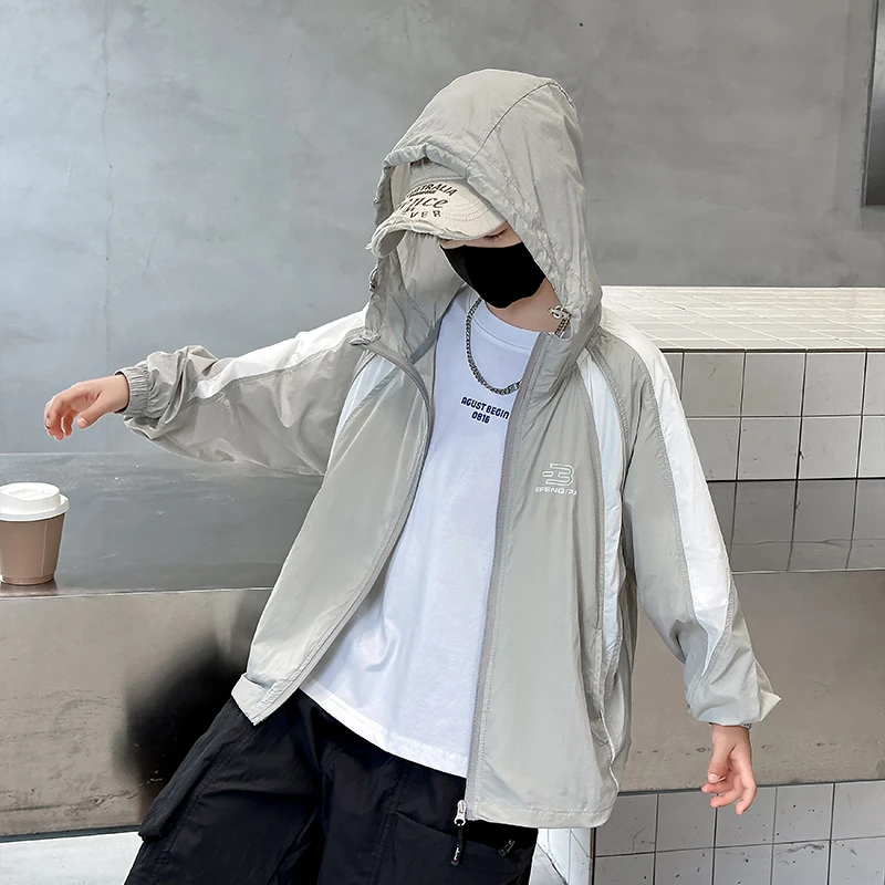 男童防晒衣2025新款中大童防紫外线外套儿童夏季轻薄透气防晒服潮
